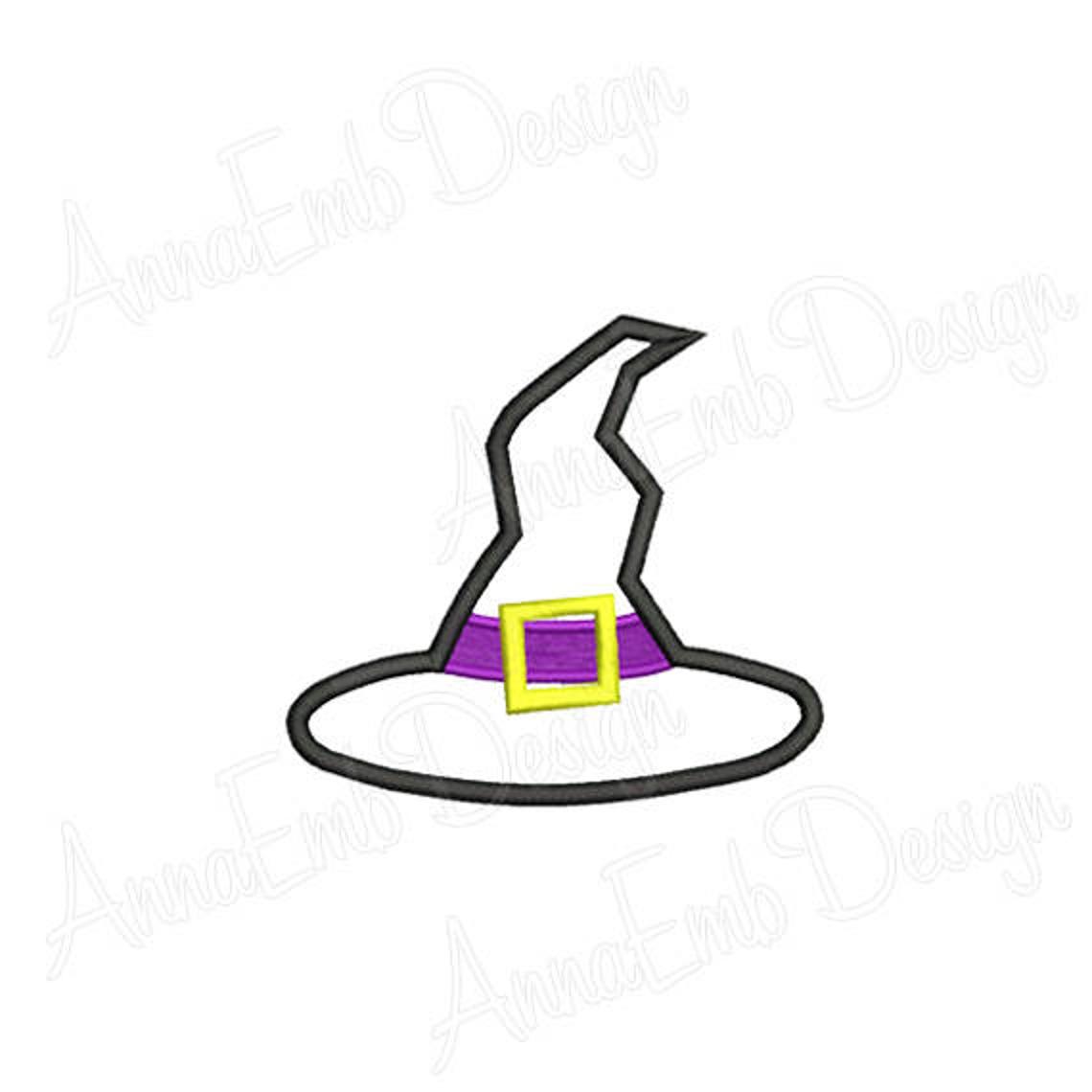 Witch Hat Applique Embroidery Design. Witch Hat Mini Etsy