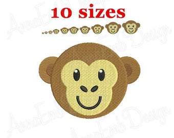 Monkey Embroidery design. Monkey mini Embroidery. Monkey design. Farm Embroidery. Machine Embroidery Design. Animal Embroidery. Monkey head