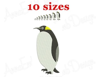 Penguin Embroidery Design, Mini Silhouette (Instant Download)