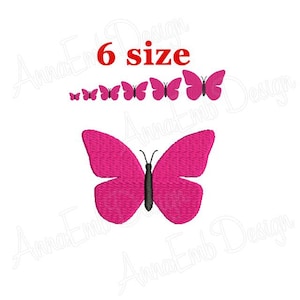 Schmetterling Stickdatei. Mini Schmetterling Design. Schmetterling-Silhouette. Stickdatei für die Stickmaschine. Stickdatei für die Stickmaschine.