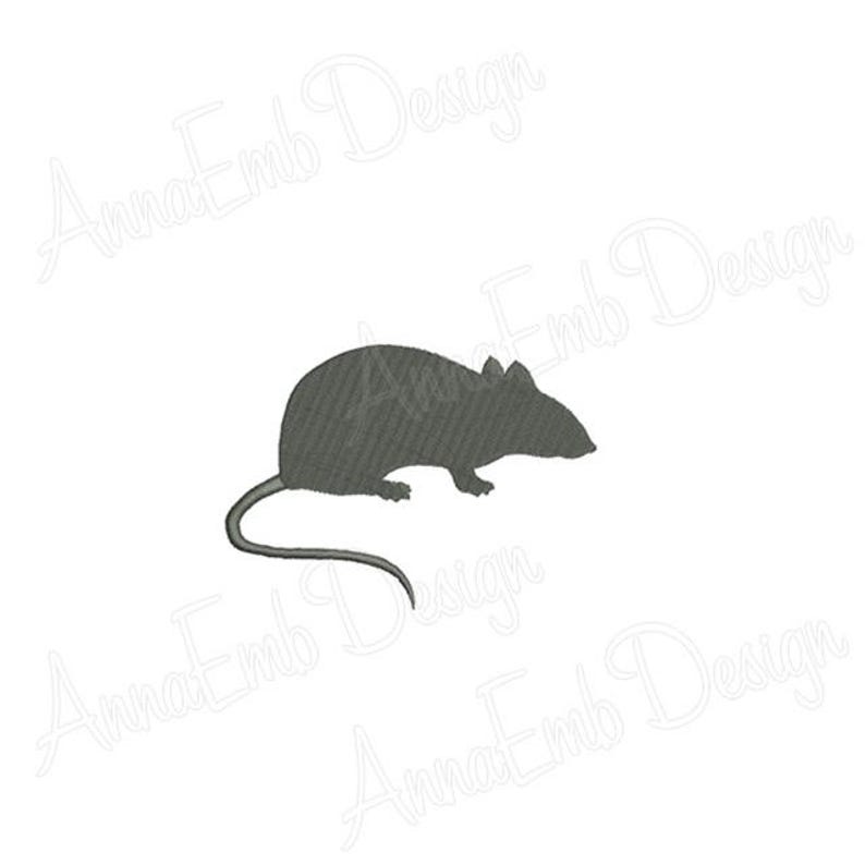 Rat Embroidery Design. Mouse Embroidery Design. Rat Silhouette. Rat ...