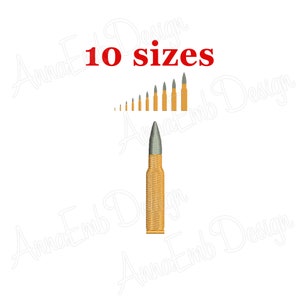 Bullet Embroidery design. Bullet mini Embroidery. Machine Embroidery Design.