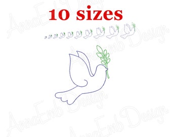 Dove Embroidery Design. Peace Embroidery Design. Bird Embroidery Design. Machine Embroidery Design. Dove mini. Wedding Embroidery