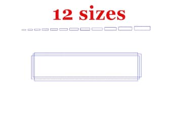 Rectangle Embroidery Design. Machine Embroidery Design. Mini Rectangle Frame Embroidery Basic shape. Rectangle Embroidery Design.
