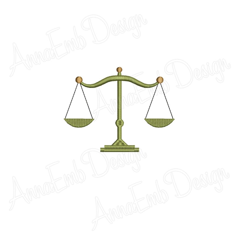Scales of Justice Embroidery Design. Scales of Justice Mini Etsy