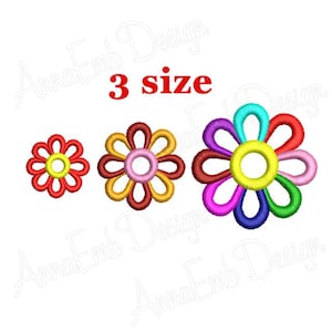 Blume Mini Stickdatei. Stickdatei für die Stickmaschine. Stickdatei Gänseblümchen. Mini Gänseblümchen.  Mini Blumen Stickdatei. Blüte Klein.