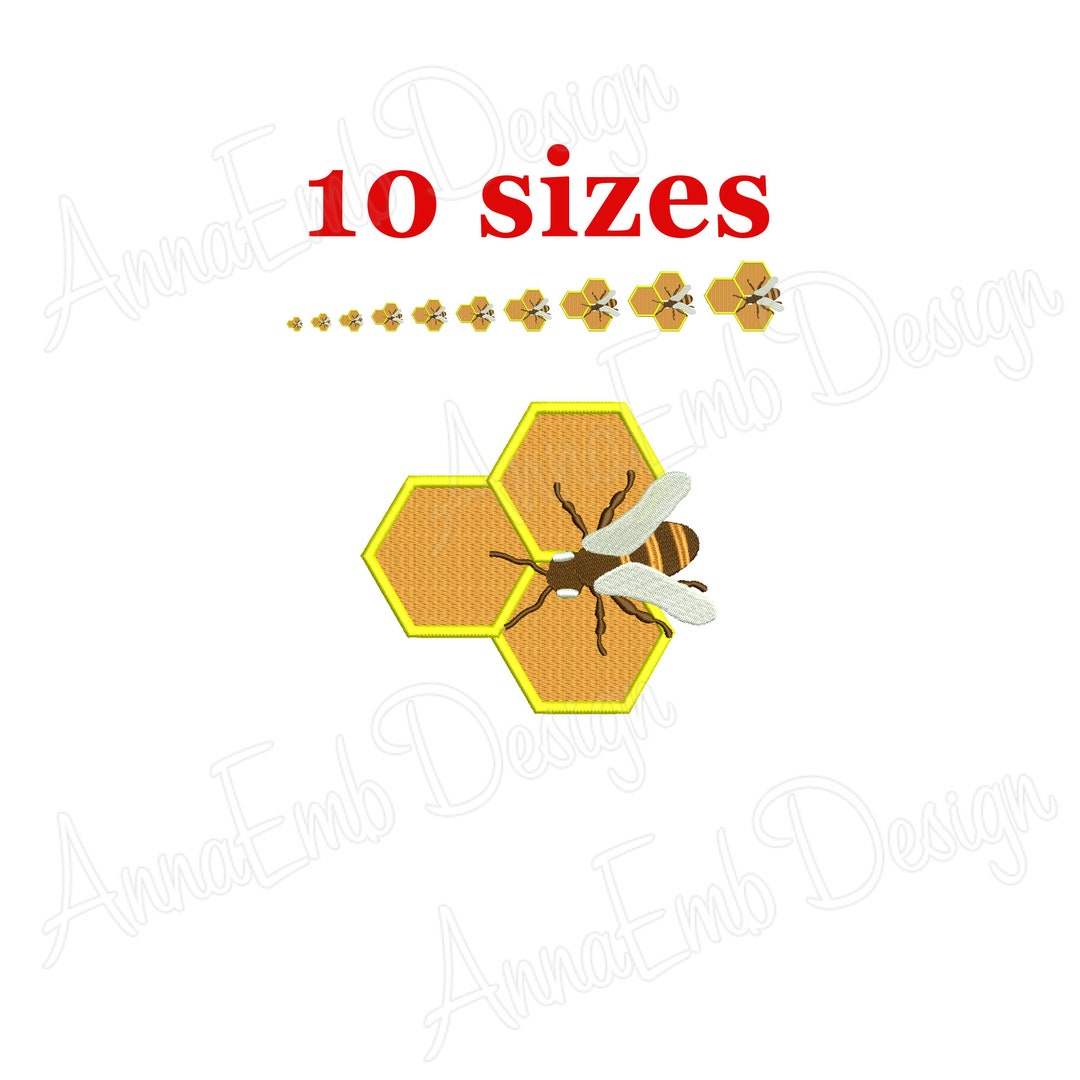 Bee Honeycomb Embroidery Design (digital Download) - Etsy