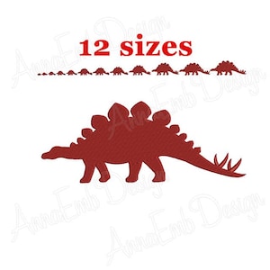 Stegosaurus dinosaur embroidery design. Stegosaurus dinosaur Silhouette. Machine embroidery design Mini Dinosaur. Dinosaur filled stitch.