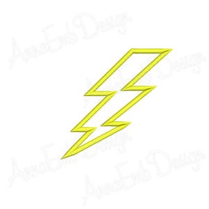 Lightning Bolt Applique Embroidery Design. Machine Embroidery. Super ...