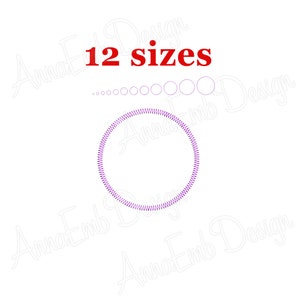 Circle Embroidery Design. Circle mini Embroidery. Circle zigzag Embroidery Design. Circle Machine Embroidery. Circle bean stitch