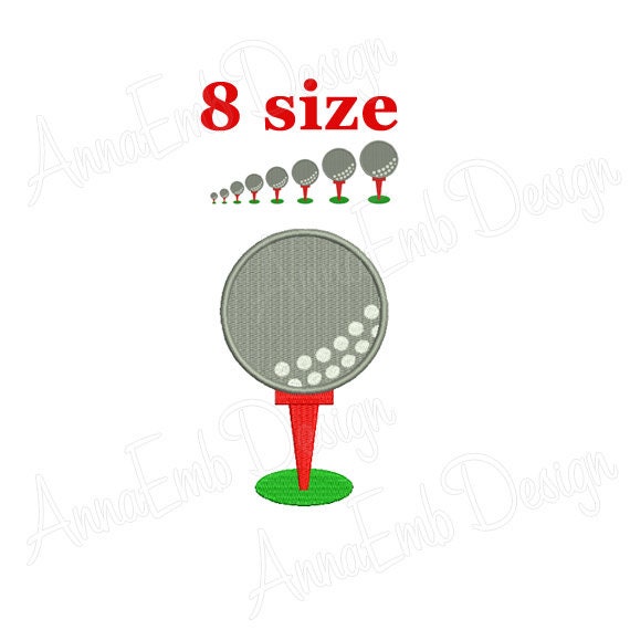 Golf Ball Embroidery Design. Golf Ball Silhouette. Mini Golf Etsy