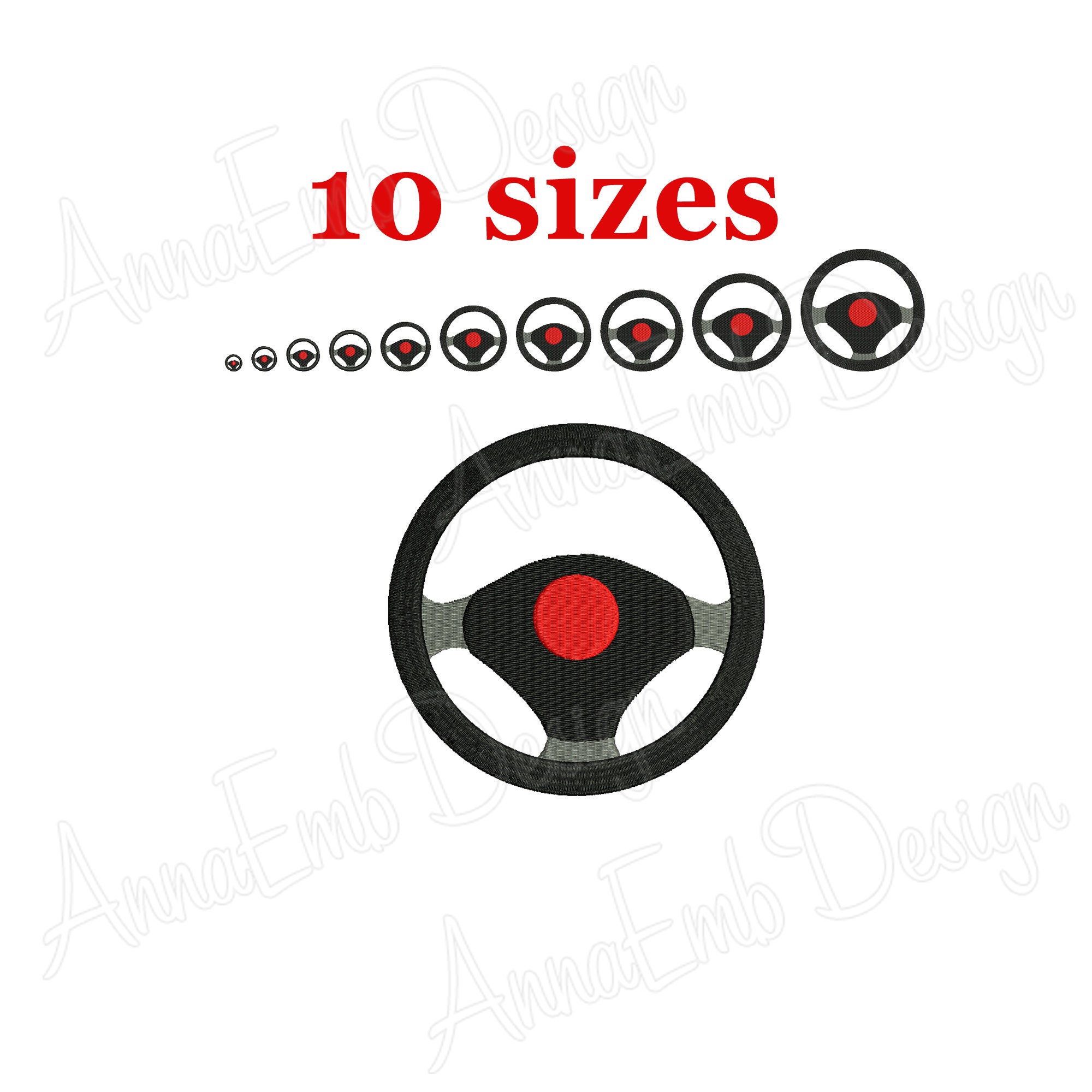 Steering Wheel Embroidery Design. Steering Wheel Silhouette. Etsy