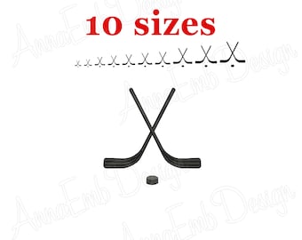 Hockey Sticks and Puck embroidery design. Hockey Sticks embroidery design. Machine embroidery design. Hockey Sticks Silhouette.