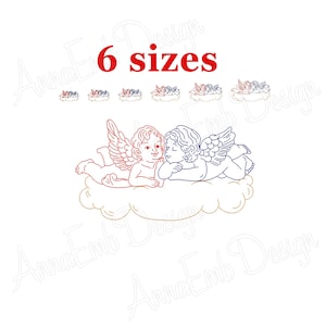 Diseño de bordado angels. Mini Angel. Diseños navideños. Mini Angel. Diseño de bordado de boda. Diseño de bordado Cupido.
