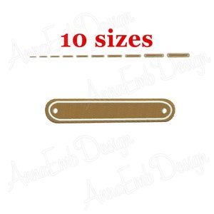 Rectangle Name Tag Frame Embroidery Design. Rectangle Embroidery Design. Frame mini. Name Patch. Rounded Rectangle