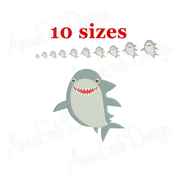Shark Embroidery Design. Shark Silhouette. Mini Shark embroidery design. Sea animals. Machine Embroidery Designs.