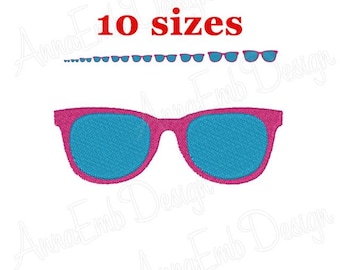 Sunglasses Embroidery Design. Mini Sunglasses. Sunglasses Fill Design. Sunglasses Silhouette Embroidery.  Machine embroidery design.