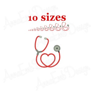 Stethoscope embroidery design. Stethoscope mini Embroidery. Machine embroidery. Stethoscope design. Stethoscope heart embroidery design.