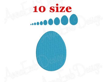Easter egg embroidery design. Machine embroidery design. Egg Silhouette. Mini Egg embroidery design. Happy Easter design.