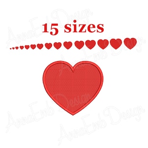 Herz Stickdatei. Mini Herz Embroidery. Liebe. Herzformen. Valentinstag. Stickdatei für die Stickmaschine. Stickdatei Herz