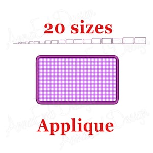 Rectangle Applique Embroidery Design. Rectangle Monogram Applique. Rectangle mini Embroidery. Rectangle Embroidery Design. Basic Shape.