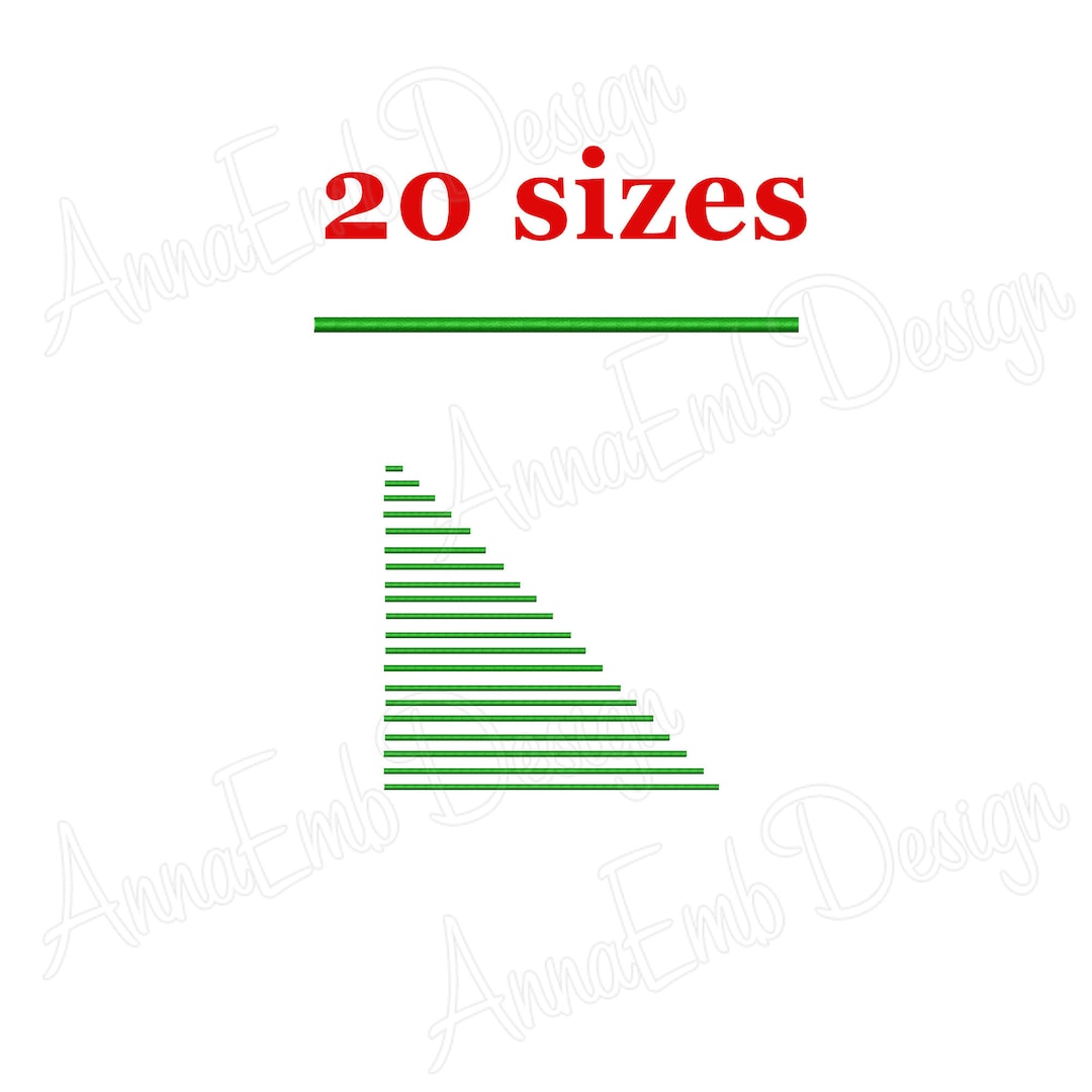 Single Line File Stitch Satin Stitch Line Embroidery Design. Satin Line Embroidery Design. Mini ...
