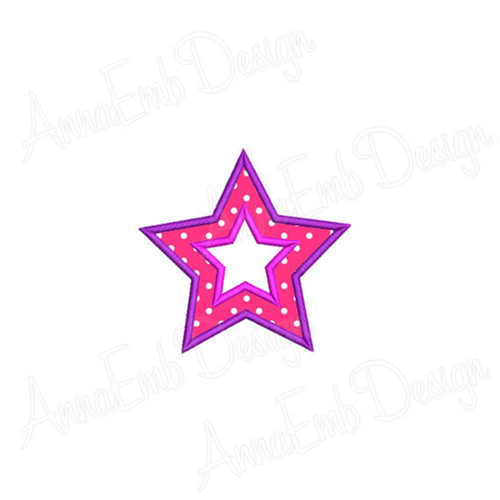 Star Applique Embroidery Design. Star Mini. Machine Embroidery Etsy