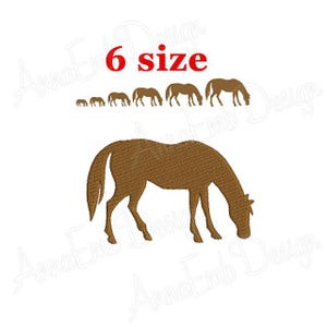 Horse Embroidery Design. Horse Silhouette. Machine embroidery design. Mini Horse Design. Animal Embroidery. Machine Embroidery Design.