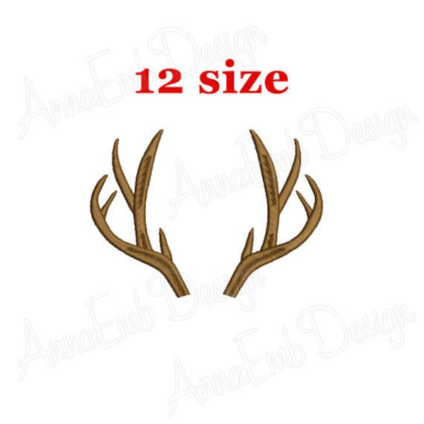 Antlers Embroidery Design. Deer Antler Embroidery Design. Mini Antlers. Antlers Silhouette. Horns Embroidery Design. Antlers Design.