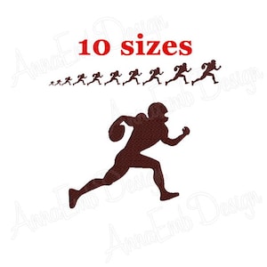 Football Player Embroidery design. Football Player Silhouette. Football Player mini Embroidery. Football design. Machine Embroidery Design.