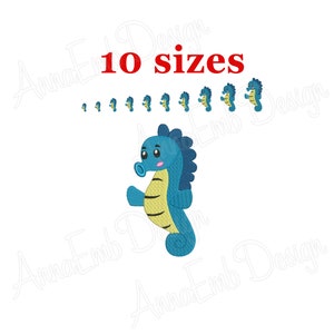 Seahorse embroidery design. Seahorse mini Embroidery. Machine embroidery design. Seahorse design.  Sea Embroidery.