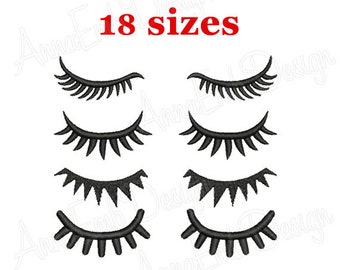 Eyes with lashes Embroidery Design. Eyes Embroidery Design. Face Embroidery Design. Machine Embroidery Design. Eyes Design. Eyes for dolls.