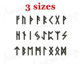24 disegni da ricamo a macchina vichinghi Futhark antichi 24 rune scandinave