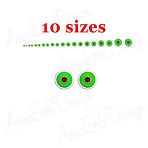 Augen Stickerei Design. Gesicht Stickerei Design. Maschine Stickerei Design. Augen-Design. Augen für Puppen. Tierische Augen. Cartoon Augen.