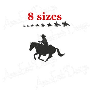 Cowboy embroidery design. Machine embroidery design. Mini Cowboy. Cowboy filled stich. Western embroidery design. Rodeo embroidery design.