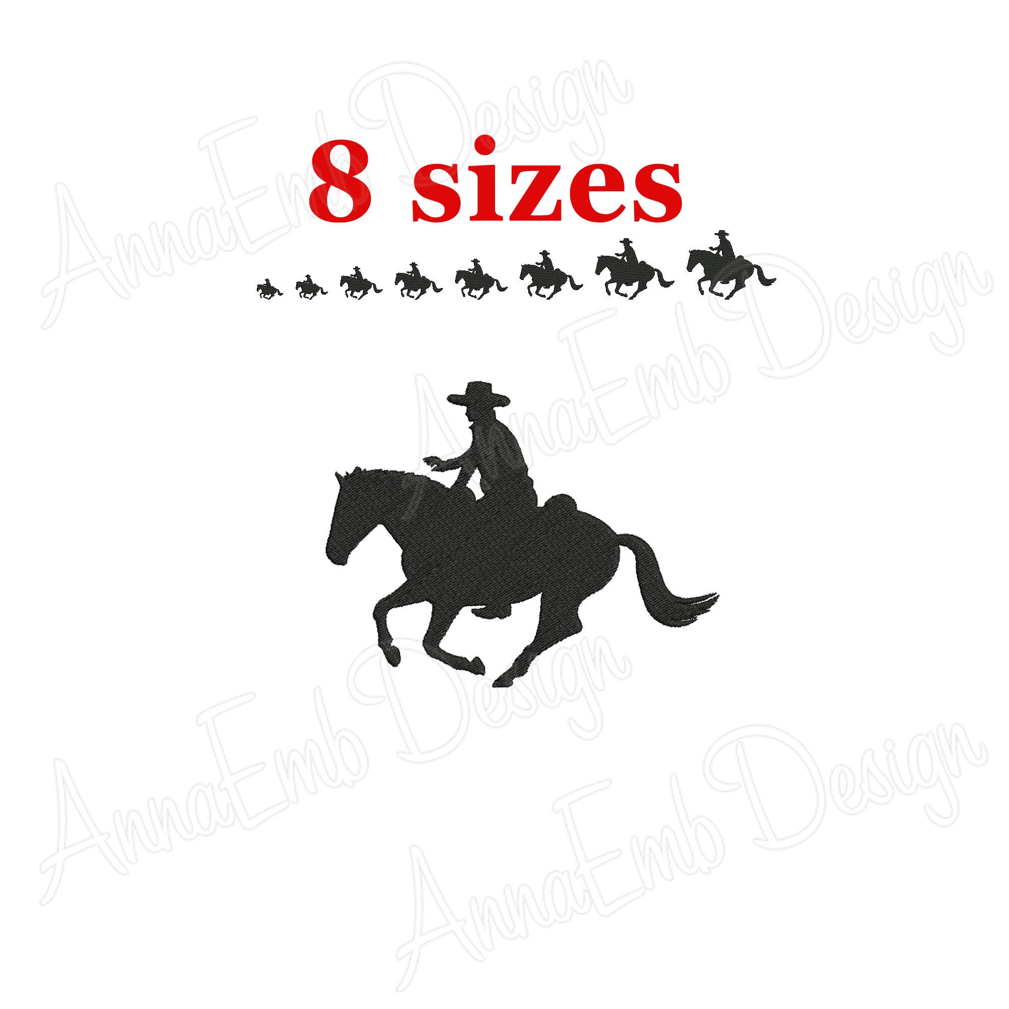 Cowboy Embroidery Design. Machine Embroidery Design. Mini - Etsy
