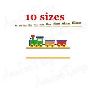 Split Train Embroidery Design. Train Silhouette Embroidery. Train Design. Mini Train. Baby Boy embroidery design. Machine embroidery design.