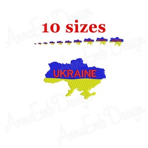 Ukraine Stickdatei. Ukraine Land. Maschinenstickerei. Ukraine Gefüllte Maschen. Ukraine Design. Ukraine Silhouette. Landkarte Ukraine.