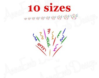 Fireworks Embroidery Design, Patriotic Fireworks (Instant Download)