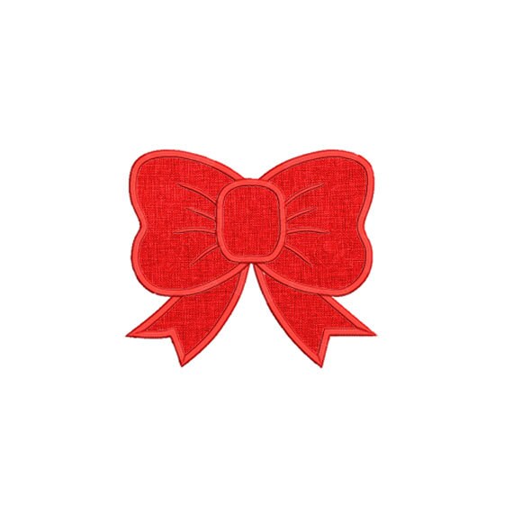Girl Bow Applique Design. Machine Embroidery Design. Bow Etsy