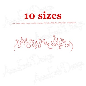 Flame Embroidery Design.  Embroidery design. Flame Design. Mini Flame . Machine embroidery design. Camp Fire Embroidery.