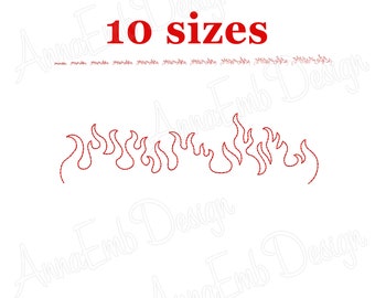 Flame Embroidery Design.  Embroidery design. Flame Design. Mini Flame . Machine embroidery design. Camp Fire Embroidery.