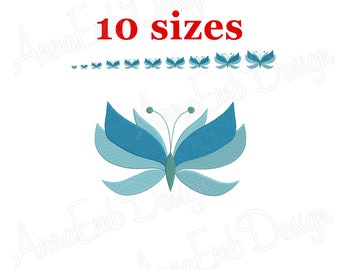 Mini Butterfly Embroidery Design: Silhouette Machine Embroidery (Instant Download)