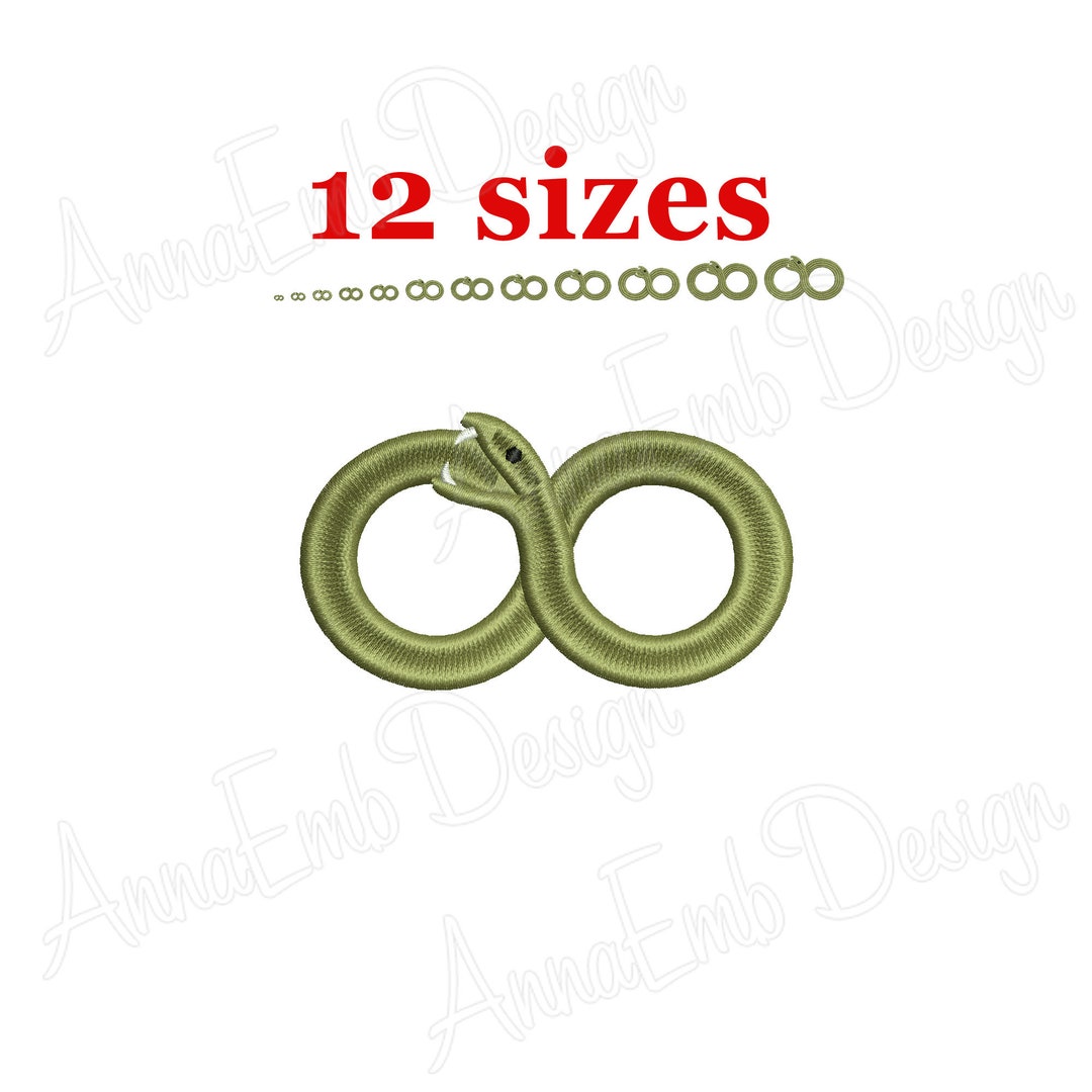 Emroidy Snake Snake Embroidery Design. Snake Infinity Symbol Machine Embroidery ...