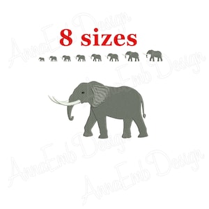Elephant Embroidery Design. Elephant Silhouette. Machine Embroidery Design. Animal embroidery. Animal silhouette. Mini Elephant Design.
