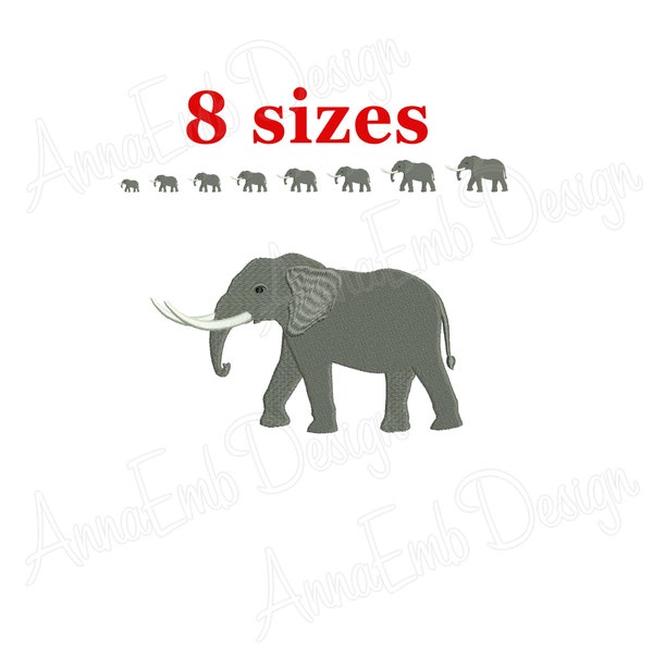 Elephant Embroidery Design. Elephant Silhouette. Machine Embroidery Design. Animal embroidery. Animal silhouette. Mini Elephant Design.