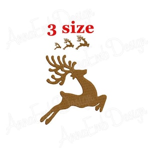 Christmas deer Embroidery design. Christmas deer mini. Christmas reindeer. Holiday Reindeer. Animal embroidery design. Machine Embroidery.