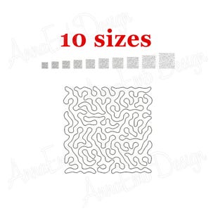 Stipple Quilt Block Stickdatei. Quilten Blockstickerei. Quilt block embroidery design Maschinenstickerei Quadrat Quilt Block