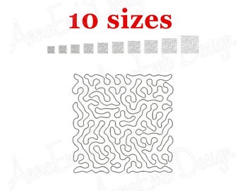 Stipple Quilt Block Embroidery Design (Digital Download)