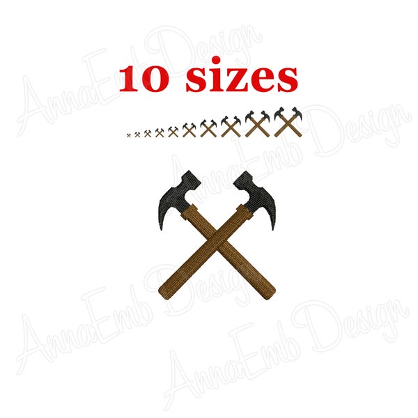 Hammer Embroidery Design. Tools Embroidery. Hammer Silhouette. Hammer Mini design. Claw Hammer. Machine Embroidery Design.